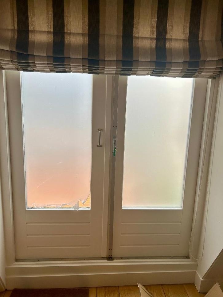 Rolgordijnen beige-creme-wit TICA, Huis en Inrichting, Stoffering | Gordijnen en Lamellen, Zo goed als nieuw, 200 cm of meer, 100 tot 150 cm