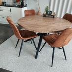 Complete eethoek Mangodecor., Huis en Inrichting, Ophalen, Rond, Zo goed als nieuw, 100 tot 150 cm