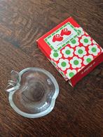 Vintage appel asbak in dik glas en originele verpakking, Antiek en Kunst, Ophalen of Verzenden