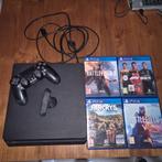 PlayStation 4 met spellen en controller, Spelcomputers en Games, Ophalen of Verzenden, Met 1 controller, Slim, 500 GB