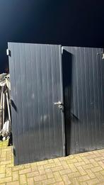 Garage dubbele deuren, Doe-het-zelf en Verbouw, Deuren en Horren, Ophalen, 120 cm of meer, Garagedeur, Zo goed als nieuw