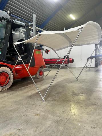 Biminitop  / zonnedak kleur wit op rvs frame  beschikbaar voor biedingen