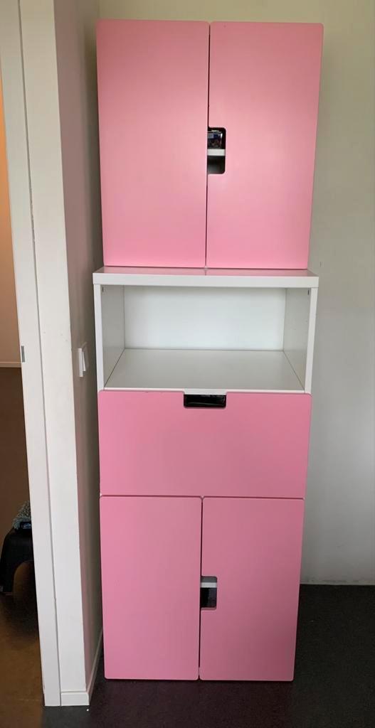 Ikea Stuva kasten 3x kinderkamer roze, Kinderen en Baby's, Kinderkamer | Commodes en Kasten, Gebruikt, Kast, Minder dan 90 cm
