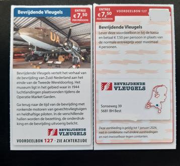 Bevrijdende Vleugels entree €7,50 p.p. beschikbaar voor biedingen