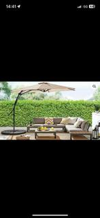 Zweefparasol - 3 Meter - Taupe, Ophalen, Aluminium, Zo goed als nieuw, Inklapbaar