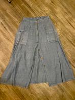 Vintage retro lange denim rok spijkerrok knopen zakken M L, Kleding | Dames, Maat 38/40 (M), Blauw, Ophalen of Verzenden, Zo goed als nieuw