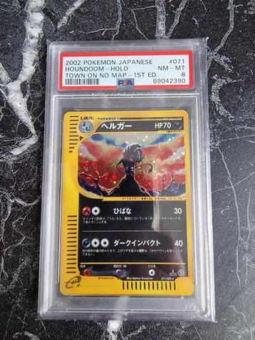 Houndoom holo town on no map 1st ed PSA 8 beschikbaar voor biedingen