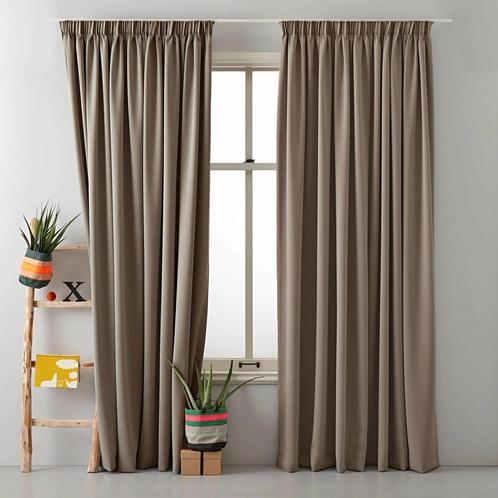 Kant en klaar verduisterende gordijnen, Huis en Inrichting, Stoffering | Gordijnen en Lamellen, Nieuw, 200 cm of meer, Wit, Beige