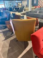 Draaifauteuil leer dizzy geel luxe leder stoel zwarte poot, Ophalen, Nieuw, Leer