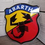 Emaille Abarth logo emaille bord., Verzamelen, Merken en Reclamevoorwerpen, Ophalen of Verzenden, Zo goed als nieuw, Reclamebord