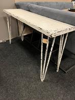 Sidetable  wit hout 140 x 40 Must Living, Ophalen, 100 tot 150 cm, Boho style, Zo goed als nieuw