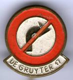 De Gruyter verkeersbord Nr 17 koper speldje ( X_017 ), Verzamelen, Speldjes, Pins en Buttons, Verzenden, Zo goed als nieuw, Transport