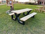 Tuintafel met metalen frame, Tuin en Terras, Picknicktafels, Nieuw, Staal, Ophalen of Verzenden, Vierkant