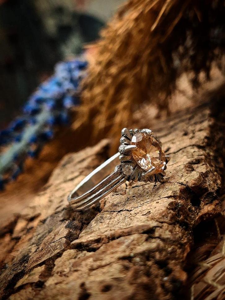 Handgemaakte zilveren ring voor dames, Sieraden, Tassen en Uiterlijk, Ringen, Nieuw, Zilver, Zilver, Ophalen of Verzenden