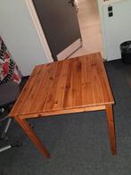 Grenen eettafel 75 x 75 cm, Huis en Inrichting, Tafels | Eettafels, 50 tot 100 cm, Vierkant, Zo goed als nieuw, Grenenhout