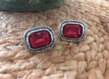 💝 Vintage oorbellen COSTUME JEWELRY roze rood beschikbaar voor biedingen