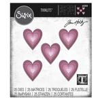 Sizzix Tim Holtz Thinlits Stacked Tiles Hearts #665858, Hobby en Vrije tijd, Scrapbooking, Verzenden, Nieuw, Frame of Mal, Sizzix