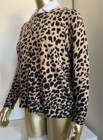 Dunne Brax trui, beige met zwarte met panterprint, mt. 38, Kleding | Dames, Maat 38/40 (M), Beige, Gedragen, BRAX