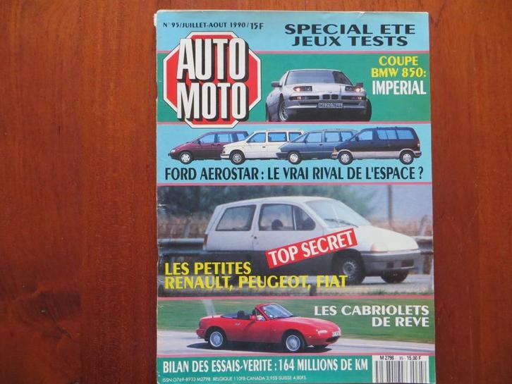 Auto Moto nr. 95 (juli-aug. 1990) BMW 850i, Ford Aerostar, Boeken, Auto's | Folders en Tijdschriften, BMW, Ophalen of Verzenden