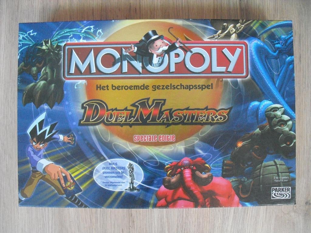 Monopoly Duel Masters speciale editie compleet Mystery, Vijf spelers of meer, Ophalen of Verzenden, Zo goed als nieuw, Parker