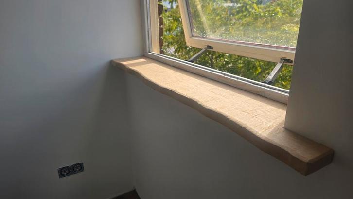 Eiken Vensterbank op Maat, Doe-het-zelf en Verbouw, Hout en Planken, Nieuw, Overige typen, Eiken, Minder dan 200 cm, 25 tot 50 mm