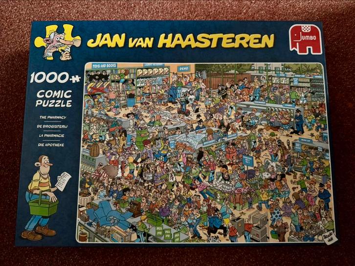 Jan van Haasteren puzzel de drogisterij 1000 stukjes, Hobby en Vrije tijd, Denksport en Puzzels, Zo goed als nieuw, Legpuzzel