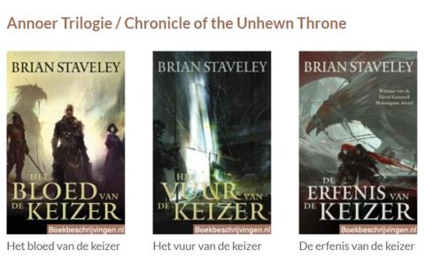 Annoer trilogie. Brian Staveley, winnaar D. Gemmell Award, Boeken, Fantasy, Gelezen, Ophalen of Verzenden
