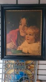 Schilderij met zwarte lijst, Antiek en Kunst, Kunst | Schilderijen | Klassiek, Ophalen