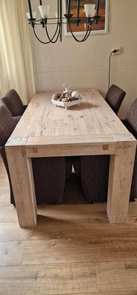 Eikenhouten tafel massief, Huis en Inrichting, Tafels | Eettafels, Zo goed als nieuw, 50 tot 100 cm, 150 tot 200 cm, Vijf personen of meer