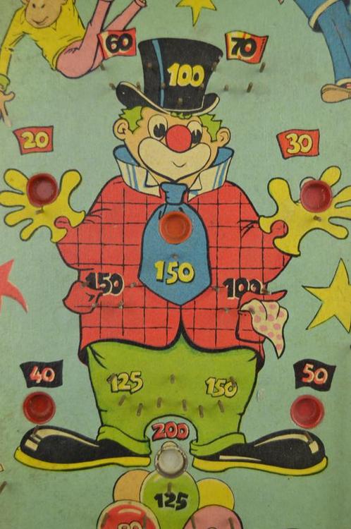 1950s Houten speelgoed knikkerkast Clown, Antiek en Kunst, Antiek | Speelgoed, Ophalen of Verzenden