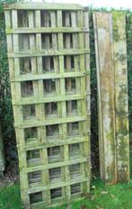 Hout Schutting Hek Palen Rooster Planken gebruikt, Tuin en Terras, Ophalen, 6 meter of meer, Hout, 1 tot 2 meter