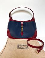 GUCCI Jackie 1961 blauw rood hand/schouder tas bag, Ophalen of Verzenden, Zo goed als nieuw, Blauw, Schoudertasje