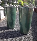 Grote potten geglazuurd celladon in twee maten., Tuin en Terras, Bloempotten, Ophalen, Rond, Nieuw, Tuin