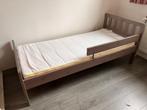 Compleet IKEA MYGGA peuterbed/juniorbed grijsbruin, Ophalen, Gebruikt, 70 tot 85 cm, 140 tot 160 cm