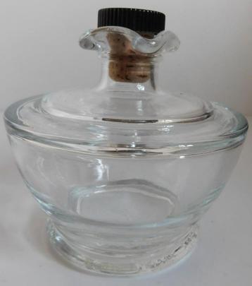 Glazen Grappa / wijn flesje met dop beschikbaar voor biedingen