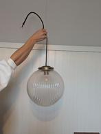 Glazen bol lamp, Huis en Inrichting, Lampen | Hanglampen, Ophalen, Gebruikt, Glas, Minder dan 50 cm