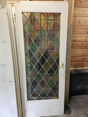 Binnendeur gekleurd glas in lood beschikbaar voor biedingen