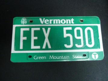 Kentekenplaat licenseplate Vermont 1 USA