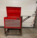 Gereedschapskist op kar met inklapbare werktafel, Ophalen, Gebruikt