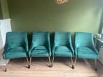 Richmond eetkamerstoel ‘Indy’ green velvet/goud, Huis en Inrichting, Ophalen, Gebruikt, Overige kleuren, Richmond