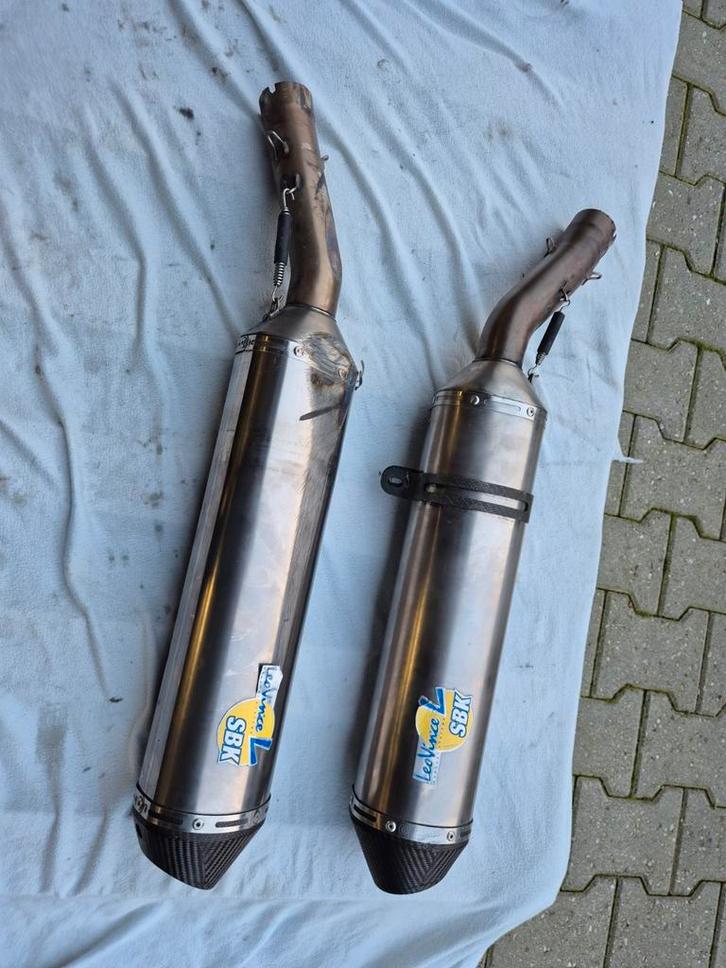 LEOVINCE uitlaatdempers (schade) Aprilia RSV1000R 2004-2009, Motoren, Tuning en Styling, Ophalen of Verzenden