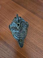 Bronzen Olielampje met gezicht, Ophalen of Verzenden