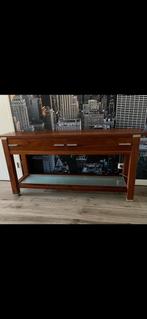 Amerikaans kersenhouten sidetable Hans Daalder, Huis en Inrichting, Tafels | Sidetables, Ophalen, 25 tot 50 cm, Rechthoekig
