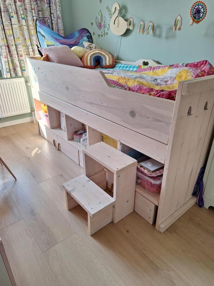 Rockwood Bed - Leuk Kinderbed met Opbergruimte, Kinderen en Baby's, Kinderkamer | Bedden, Zo goed als nieuw, 180 cm of meer, 85 tot 100 cm