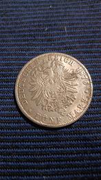Duitse 5 Mark 1876 A Pruisen Wilhelm I Zilveren Munt, Ophalen of Verzenden