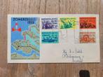 NVPH FDC E38 Zomerzegels 1959, beschreven met open klep, Nederland, Beschreven, Ophalen of Verzenden