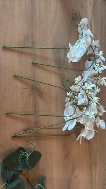 Zijde kunst orchidee takken 7 stuks met bladeren beschikbaar voor biedingen