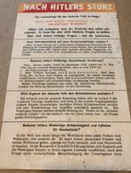 Pamflet strooibiljet Nach Hitlers Sturz wo2 ww2, Ophalen of Verzenden