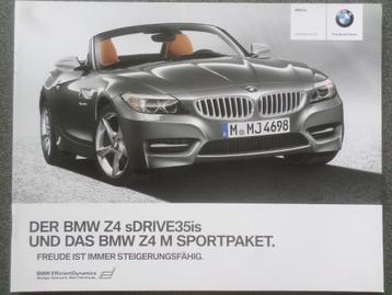 BMW Z4 sDrive35i & Z4M Sportpaket Brochure beschikbaar voor biedingen