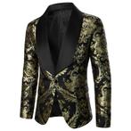 Heren zwart goud colbert zwarte gouden blazer jasje barok, Verzenden, Nieuw, Overige maten, Overige kleuren